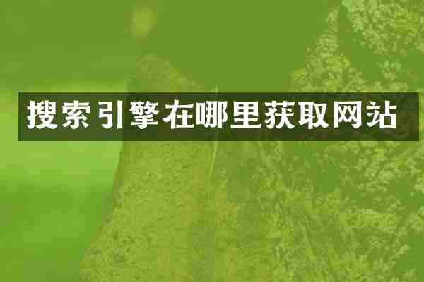搜索引擎在哪里获取网站