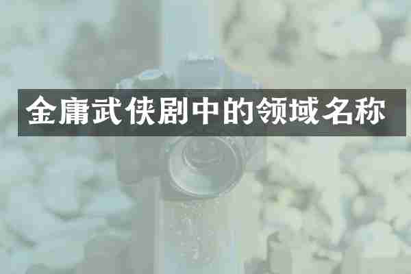 金庸武侠剧中的领域名称