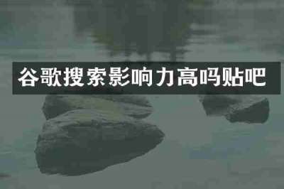 谷歌搜索影响力高吗贴吧