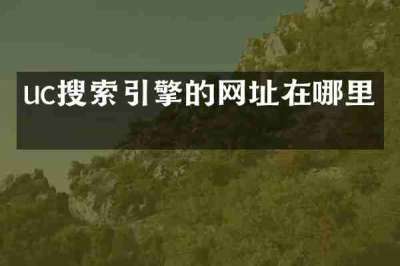 uc搜索引擎的网址在哪里找