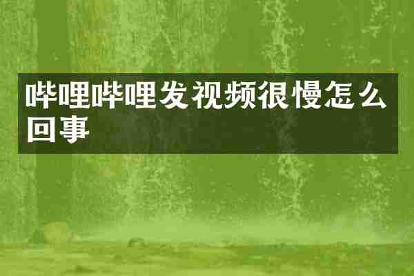 哔哩哔哩发视频很慢怎么回事