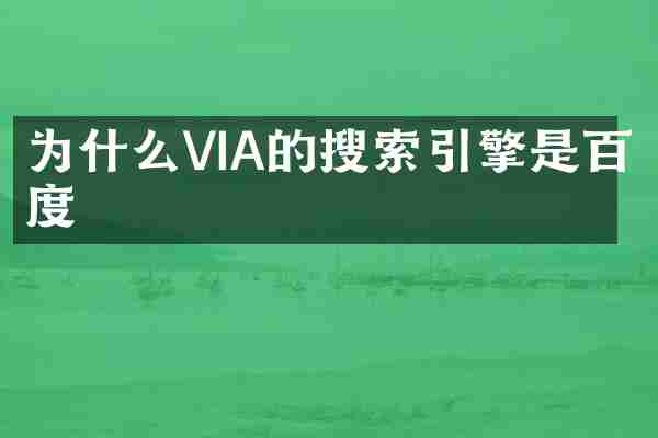 为什么VIA的搜索引擎是百度