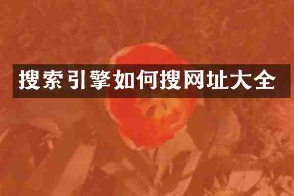 搜索引擎如何搜网址大全