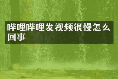 哔哩哔哩发视频很慢怎么回事