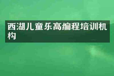 西湖儿童乐高编程培训机构