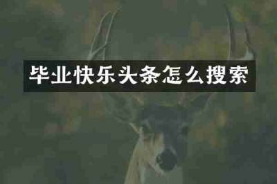 毕业快乐头条怎么搜索