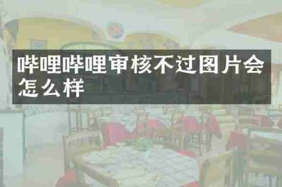 哔哩哔哩审核不过图片会怎么样