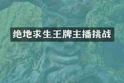 绝地求生王牌主播挑战