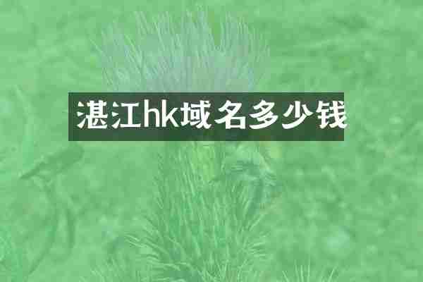 湛江hk域名多少钱