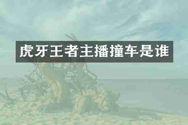 虎牙王者主播撞车是谁