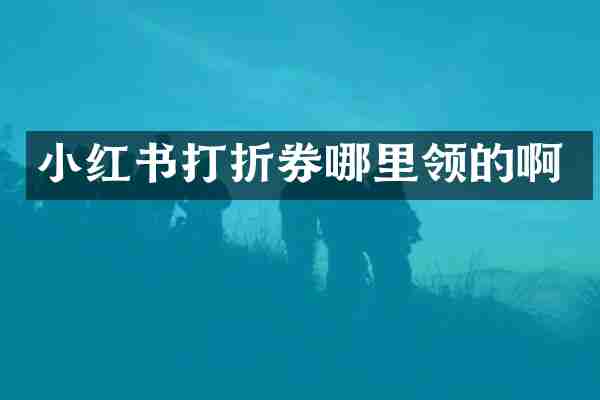小红书打折券哪里领的啊