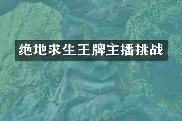 绝地求生王牌主播挑战
