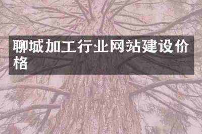 聊城加工行业网站建设价格