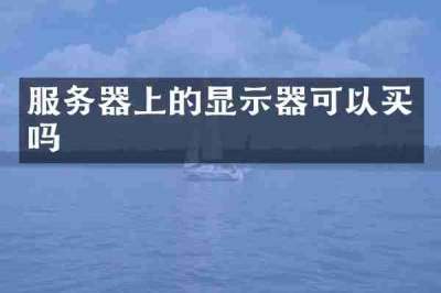 服务器上的显示器可以买吗