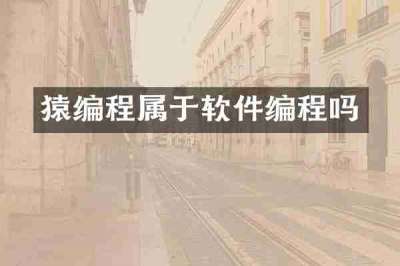 猿编程属于软件编程吗
