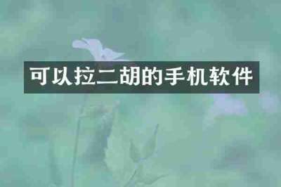 可以拉二胡的手机软件