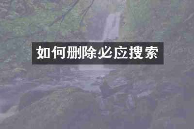 如何删除必应搜索