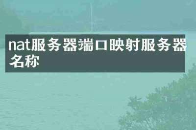 nat服务器端口映射服务器名称
