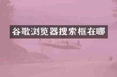 谷歌浏览器搜索框在哪