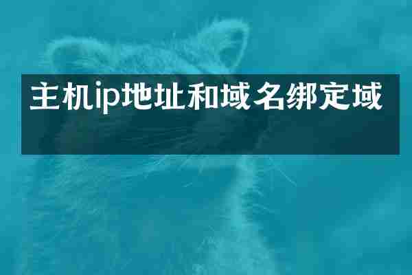 主机ip地址和域名绑定域名