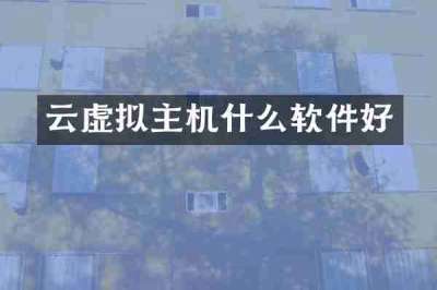 云虚拟主机什么软件好