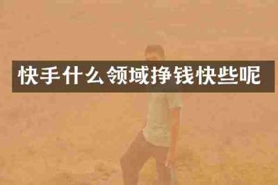 快手什么领域挣钱快些呢