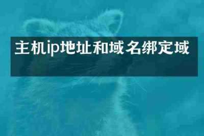 主机ip地址和域名绑定域名