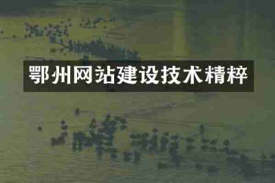 鄂州网站建设技术精粹