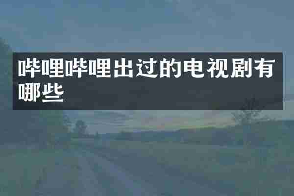 哔哩哔哩出过的电视剧有哪些