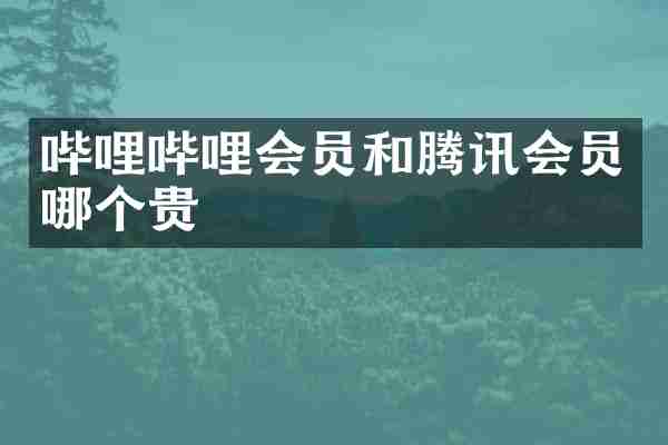 哔哩哔哩会员和腾讯会员哪个贵