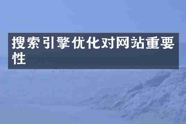搜索引擎优化对网站重要性