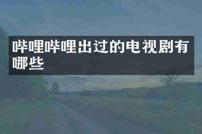 哔哩哔哩出过的电视剧有哪些