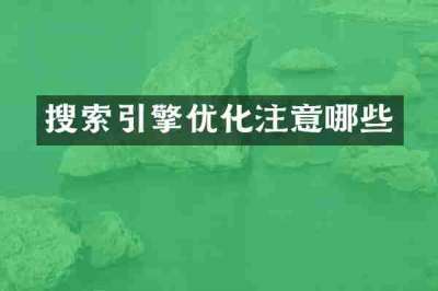 搜索引擎优化注意哪些