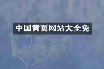 中国黄页网站大全免