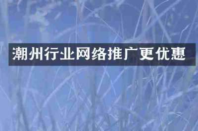 潮州行业网络推广更优惠