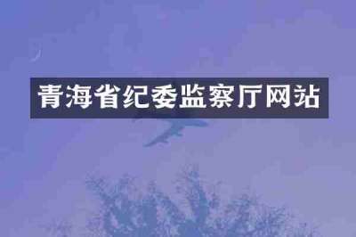 青海省纪委监察厅网站