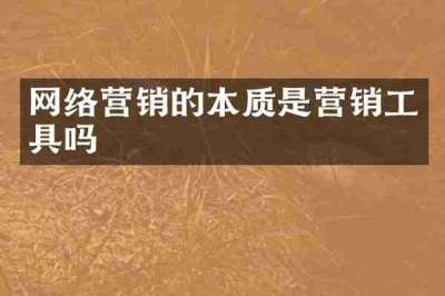 网络营销的本质是营销工具吗