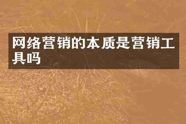 网络营销的本质是营销工具吗