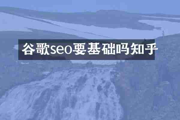 谷歌seo要基础吗知乎