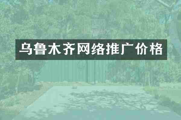 乌鲁木齐网络推广价格