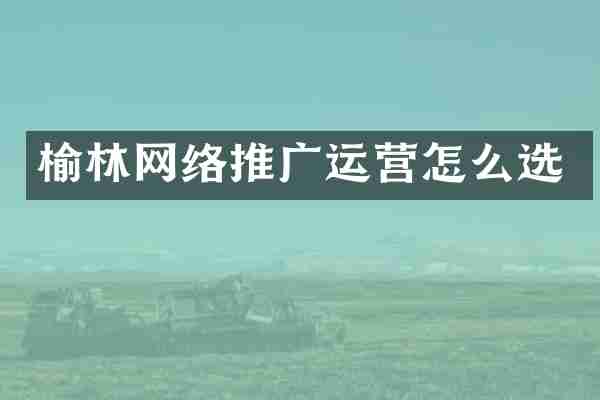 榆林网络推广运营怎么选
