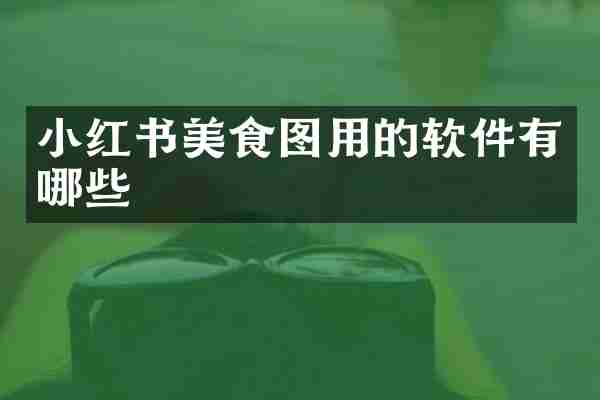 小红书美食图用的软件有哪些