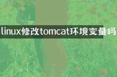 linux修改tomcat环境变量吗