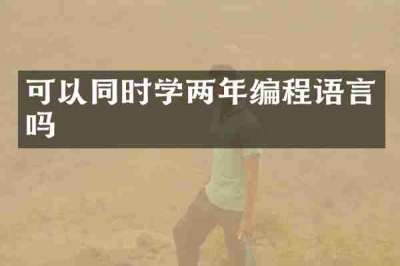 可以同时学两年编程语言吗