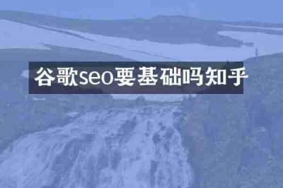 谷歌seo要基础吗知乎