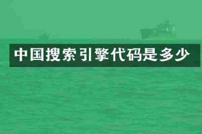中国搜索引擎代码是多少