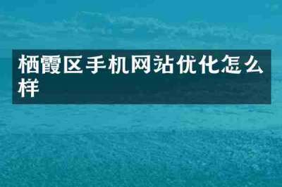 栖霞区手机网站优化怎么样