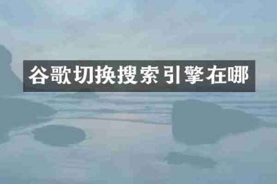 谷歌切换搜索引擎在哪
