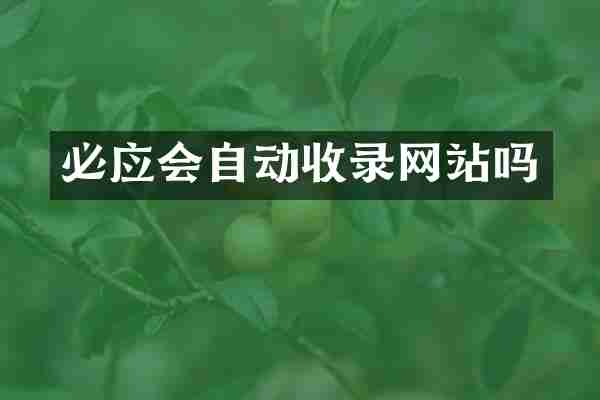 必应会自动收录网站吗
