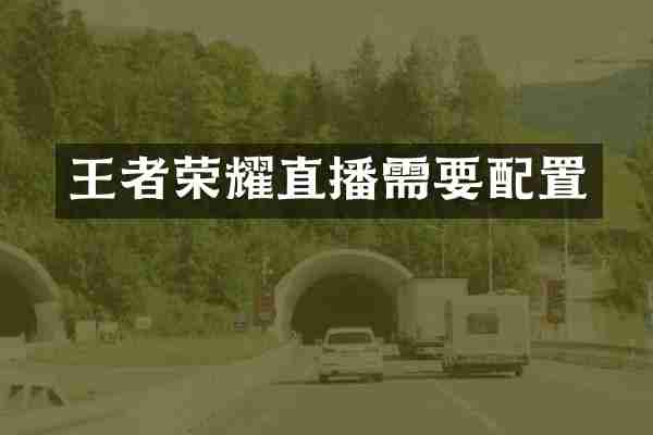 王者荣耀直播需要配置